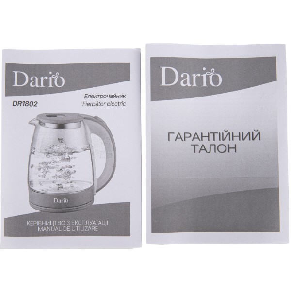Фото - Електричний чайник Dario DR1802 Gray